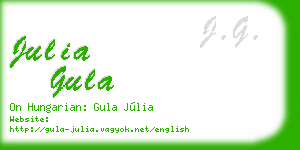 julia gula business card